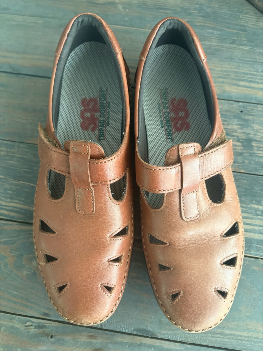 SAS women’s Mary Jane Brown Leather shoes
